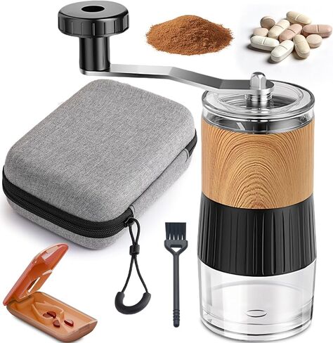 Pill Crusher, Grind Pills to Fine Powder, with Pill Cutter for Small and Large Medication and Vitamin Tablets with Storage Compartment in Saudi Arabia