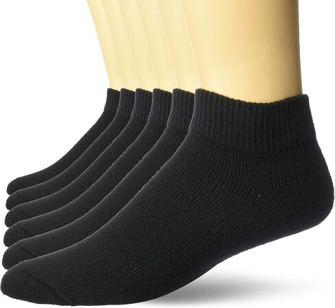 Top Flite Men's Sport Cotton Rib Cushion Quarter Socks 6 Pair Pack in Kuwait