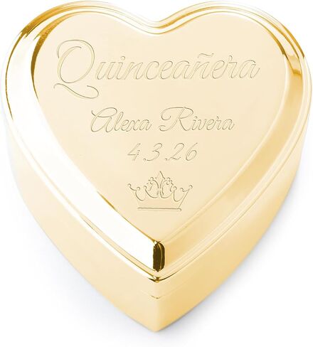 Cherished Moments Personalized Quinceañera Jewelry Box, Heart Keepsake in Kuwait