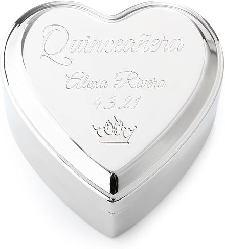 Cherished Moments Personalized Quinceañera Jewelry Box, Heart Keepsake in Kuwait