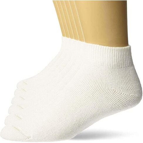 Top Flite Men's Sport Cotton Rib Cushion Quarter Socks 6 Pair Pack in Kuwait