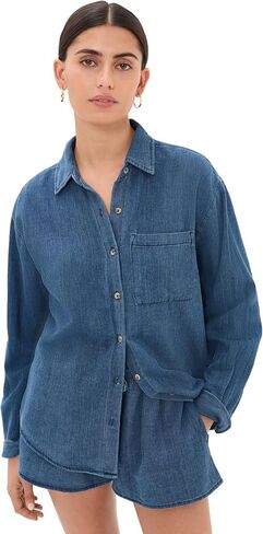 Z SUPPLY Women's Perfect Twill Button Down Shirt in Kuwait