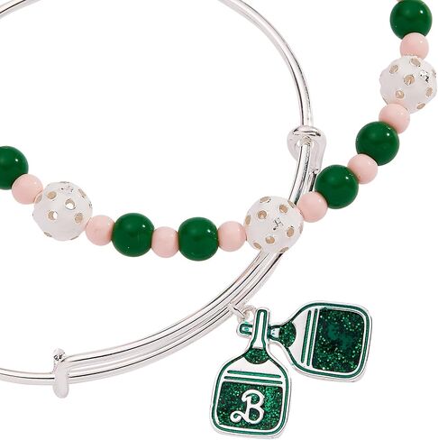 Alex and Ani Barbie™ Pickleball Bangle Set of 2, Brass Shiny Silver in Kuwait