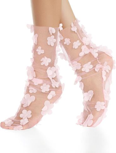 جوارب من Benefeet Sox للسيدات جوارب دانتيل شفافة مضحكة جوارب فضفاضة شبكية لطيفة للفتيات جوارب شفافة شفافة هدايا عيد الميلاد in Kuwait