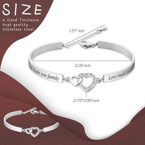 Daughter in Law Gift Marriage Made You Family Bracelet Stepdaughter Jewelry Wedding Gift from Mother Bride to Be (Marriage Made You-HBR) in Saudi Arabia
