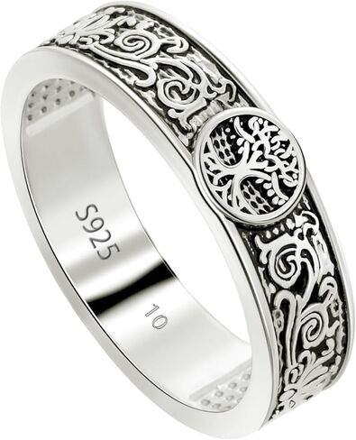 Viking Tree of Life Ring Sterling Silver Yggdrasil Ring for Women, Norse Celtic Vintage Ring, Ancient Mythology Jewelry, Viking Gift for Her in Saudi Arabia