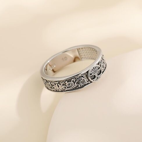 Viking Tree of Life Ring Sterling Silver Yggdrasil Ring for Women, Norse Celtic Vintage Ring, Ancient Mythology Jewelry, Viking Gift for Her in Saudi Arabia