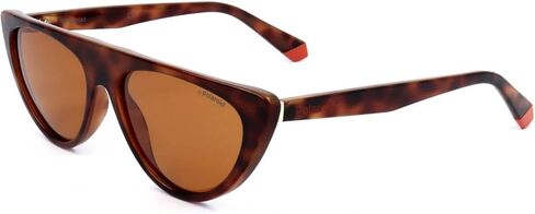 Polaroid Sunglasses Women's PLD 6108/S Polarized Cat Eye Sunglasses, Havana Orange, 54mm, 16mm in Kuwait