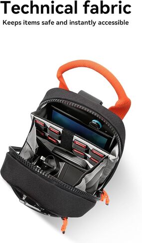 BOPai Crossbody Traveling Bag for Men Chest Sling Shoulder Handbag for Nintendo Switch 2, Protective Travel Chest Carrying Gaming Pouch with 8 Game Cartridges Slots in Saudi Arabia
