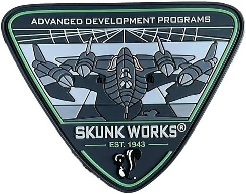 Lockheed Martin® Skunk Works® SR-71 Blackbird®, ADP, Est 1943 PVC Patch, 4 in, Hook and Loop in Kuwait
