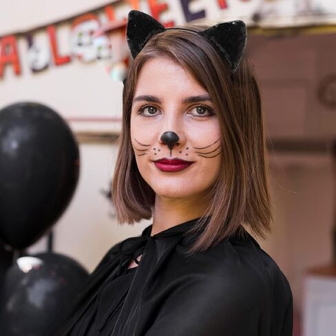 Glitter Cat Ears Headband Halloween Holiday Cosplay Party Costume Hair Accessories in Saudi Arabia