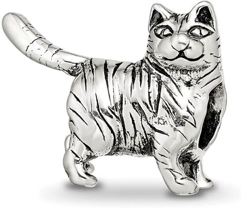 The Black Bow Sterling Silver American Shorthair Cat Bead Charm in Saudi Arabia