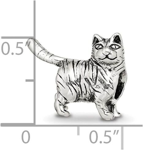 The Black Bow Sterling Silver American Shorthair Cat Bead Charm in Saudi Arabia
