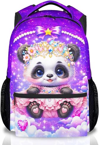 Girls Unicorn Backpack, 17 Inch Kids Rainbow Bookbag | Water-Resistant Polyester Kindergarten School Bag with Multiple Organizer Pockets in Saudi Arabia