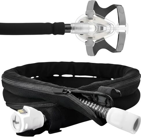 Heated CPAP Hose Cover for ResMed AirSense 11 and 10, 6ft 4in Full-Length Zipper Sleeve, Reduces Condensation and Noise, Cat Proof in Saudi Arabia