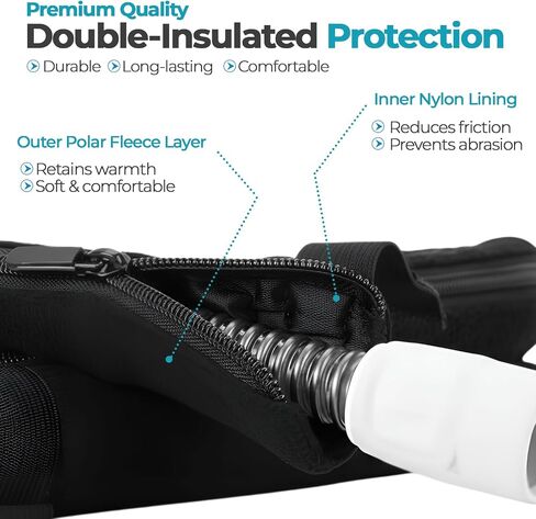 Heated CPAP Hose Cover for ResMed AirSense 11 and 10, 6ft 4in Full-Length Zipper Sleeve, Reduces Condensation and Noise, Cat Proof in Saudi Arabia