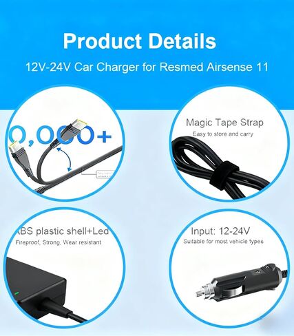 for Resmed Airsense 11 DC Power Adapter, Converter for Resmed Airsense 11, AutoSet, Elite, AirSense 11 CPAP, 12-24V in Saudi Arabia