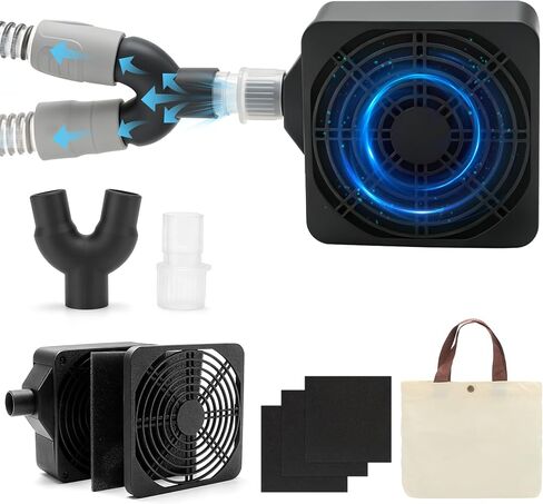 CPAP Hose Dryer for Universal 22mm/15mm Tubing, Quick-Dry CPAP Tube Blower Fan with Adjustable Speed, Powerful Cleaning Supplies Kit for Hoses in Saudi Arabia