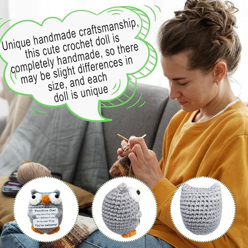 Mini Owl Handmade Crochet Doll Birthday Gift for Good Friends, Suitable for Cute Inspirational Gifts for Friends, Family and Colleagues, Emotional Support in Saudi Arabia