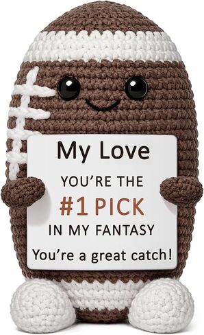 WELLBANEE Mini Fathers Day Football Gifts for Him Husband, Anniversary Birthday Gift for Men, Game Day Gifts for Couples Sports Fan Present Teens in Saudi Arabia
