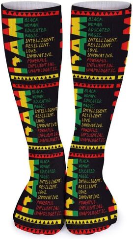 I Am Black History Month Socks Crew Socks Athletic Casual Running Sports Stocking 16 Inches in Saudi Arabia