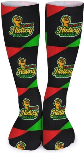 I Am Black History Month Socks Crew Socks Athletic Casual Running Sports Stocking 16 Inches in Saudi Arabia