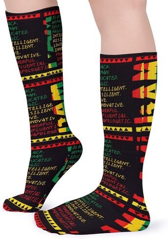 I Am Black History Month Socks Crew Socks Athletic Casual Running Sports Stocking 16 Inches in Saudi Arabia