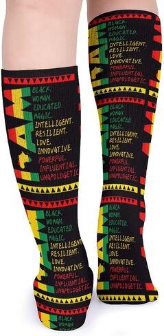 I Am Black History Month Socks Crew Socks Athletic Casual Running Sports Stocking 16 Inches in Saudi Arabia