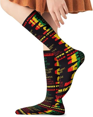 I Am Black History Month Socks Crew Socks Athletic Casual Running Sports Stocking 16 Inches in Saudi Arabia