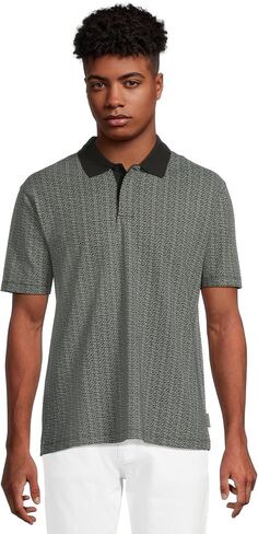 Armani Exchange Men's Micro All Over Printed Pique Polo in Kuwait