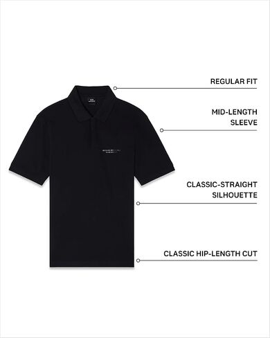 Armani Exchange Men's Micro All Over Printed Pique Polo in Kuwait