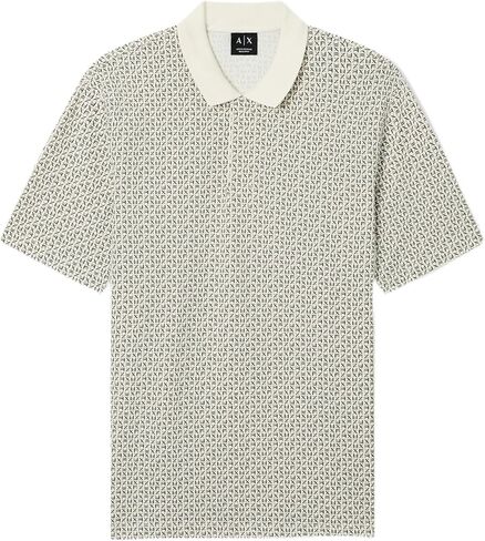 Armani Exchange Men's Micro All Over Printed Pique Polo in Kuwait