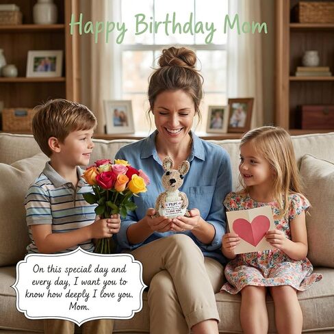 Mothers Day Anniversary Birthday Gifts for Mom from Daughter Son, Best Mum Ever Stuff for Stepmom Bonus Mummy Mother in Law, Handmade Crochet Kangaroo Plush Stuffed, Funny I Love You Moms Cute Decor in Saudi Arabia