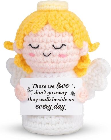Sympathy Gifts for Loss of Loved One, Memorial Handmade Crochet Angel, Sympathy Bereavement Remembrance Gifts for Loss, Comfort Grief Gift for Women Friends, Mini Angel Crochet Ornaments in Saudi Arabia