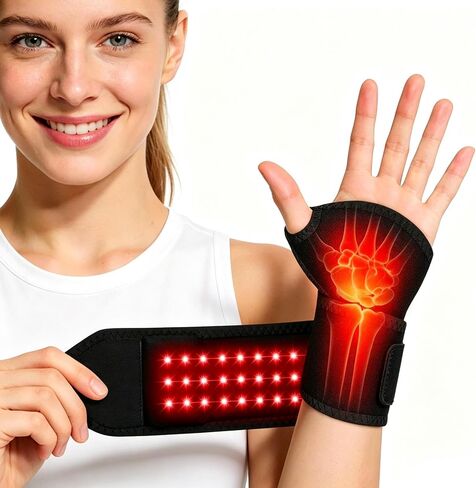 Cordless Wrist Heating Pad for Carpal Tunnel & Arthritis, Heated Wrist Brace with Vibration Massage Pain Relief, Adjustable Heated Wrist Wrap for Typing Office Home Women Men in Saudi Arabia