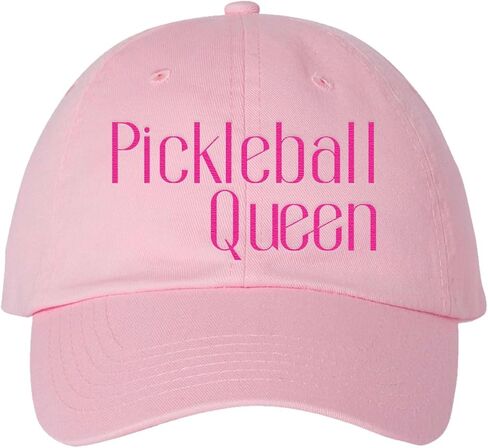 قبعة Pickleball Queen للأب باللون الوردي المطرزة - لمحبي كرة Pickleball in Kuwait