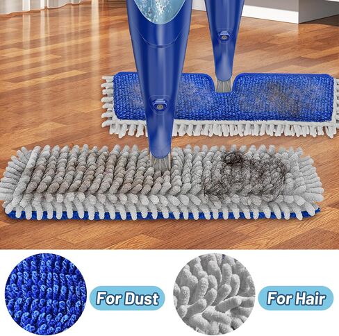 Papclean Spray Mops لتنظيف الأرضية: ممسحة غبار مزدوجة من جانب الخشب الصلب الأرضية مع منصات الألياف الدقيقة القابلة لإعادة الاستخدام - تنظيف الحمام المطبخ الجاف الرطب in Kuwait