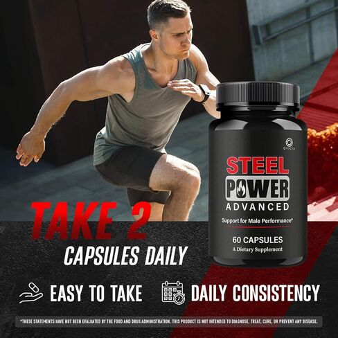 Steel Power - Steel Power Pills All Natural Maximum Strength, Daily SteelPower Capsules Premium Advanced Support Formula for Overall Health & General Wellness, 60 Capsules for 1 Month in Saudi Arabia