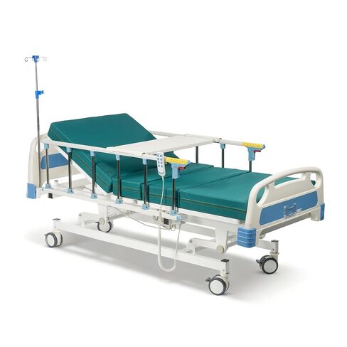 Premium 3 Function Electric Hospital ICU Bed with Mattress & IV Pole. in Kuwait
