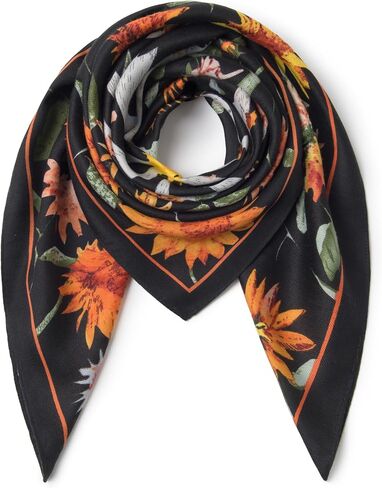 Wool Feel Square Scarf Wrap - Featherlight & Wrinkle-Free, 35"x35" Shawl for Travel & Office. Ready-to-Gift. in Saudi Arabia