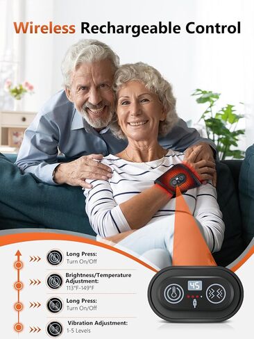 Red Light Therapy for Hands Wrist with Heat & Massage, FSA/HSA Eligible, 3000mAh Controller, Infrared Light Heated Wrist Brace, Therawrap for Carpal Tunnel, Ankle, Foot Joint in Saudi Arabia