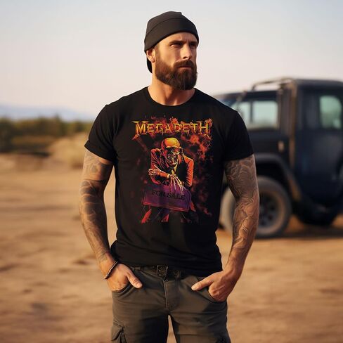 تي شيرت Megadeth Men's Peace Sells باللون الأسود | بضائع مرخصة رسميًا in Kuwait