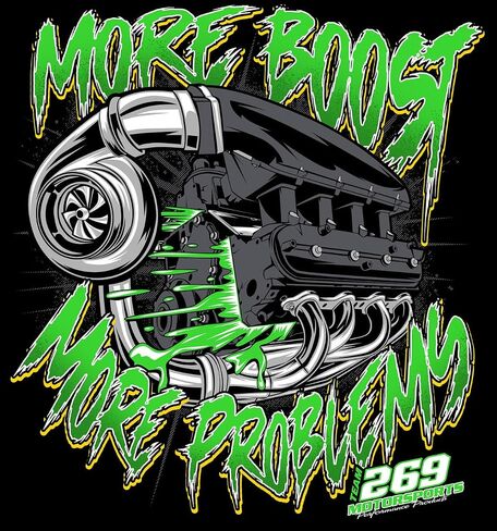 269 ​​رياضة السيارات المزيد من المشاكل تي شيرت LS Swap Turbo Racecar LSX Racing Team in Kuwait