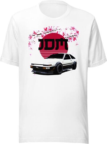 تي شيرت رجالي JDM Legend Trueno AE86 بأزهار الكرز الجمالية اليابانية بأكمام قصيرة in Kuwait