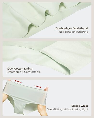JINGRULIU 6 Pack Womens Underwear Seamless Hipster Panties Full Coverage No Show Underwear Invisible Briefs in Saudi Arabia
