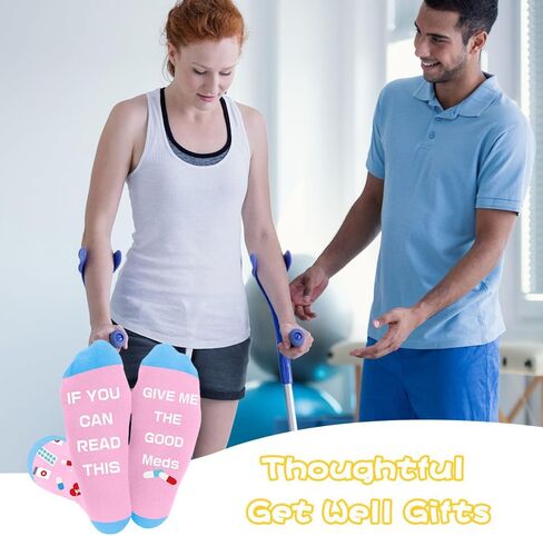 Get Well Gifts for Women after Surgery Recovery Gift Ideas Funny Get Well Soon Socks Best Post Surgery Cancer Comfort Hysterectomy Feel Better Hospital Gifts for Women Men Chemo Patients in Saudi Arabia