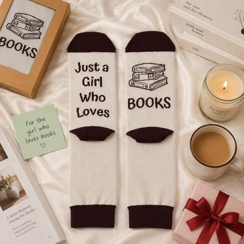 Book Lover Gifts for Women - Reading Birthday Christmas Stocking Stuffers for Daughter Sister Bestie Friend, Book Themed Related Sock Present for Reader Bookworm Librarian in Saudi Arabia