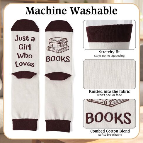 Book Lover Gifts for Women - Reading Birthday Christmas Stocking Stuffers for Daughter Sister Bestie Friend, Book Themed Related Sock Present for Reader Bookworm Librarian in Saudi Arabia