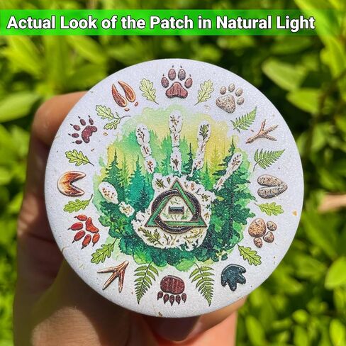 Therian Button Badge 2.3in, Therian Pride Symbol Pin with Wolf Fox Cat Paw Prints, Forestcore Nature Woodland Backpack Jacket Accessory, Gift for Therian Community in Saudi Arabia