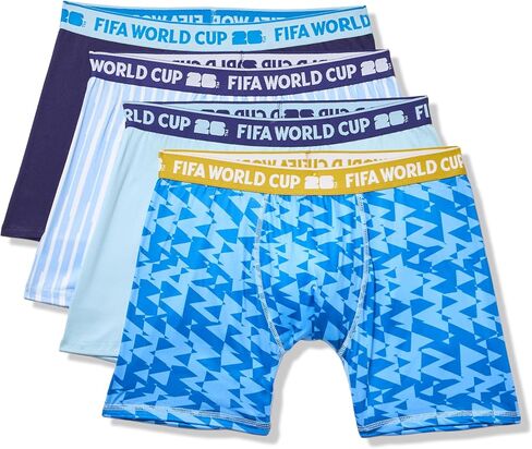 FIFA Men's Amazon Exclusive World Cup 4-pack Athletic Boxer Briefs for Usa, Mexico & Argentina in Saudi Arabia